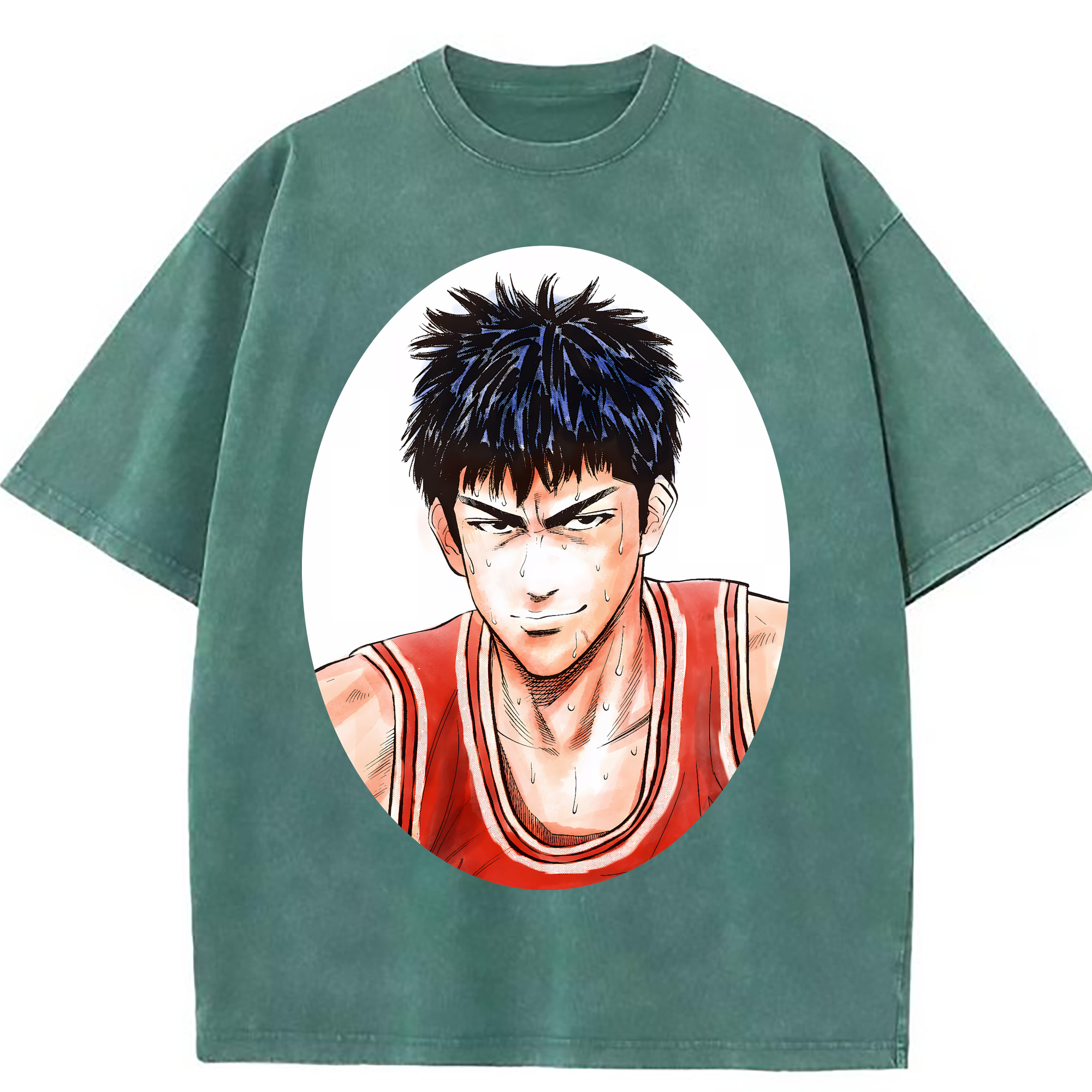 （画像用） SLAM DUNK／スラムダンク 綿100% ヴィンテージ風 半袖Tシャツ（フロントプリント）